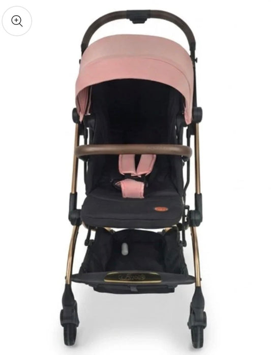 Passeggino leggero 360ºturn rosa 0/22kg fronte mamma/strada con accessori zainetto,copri gambe e zanzariera