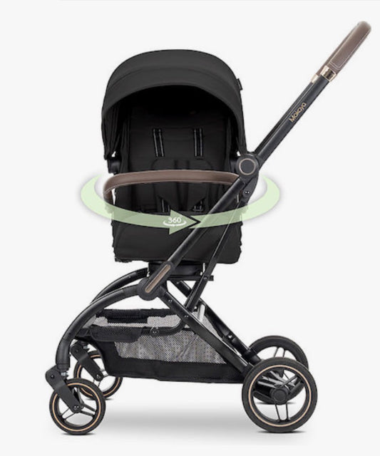 Passeggino leggero revesibile Makaya nero 0/22kg
