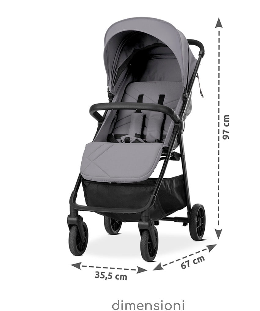 Passeggino leggero Zozu nero 22kg Lorelli