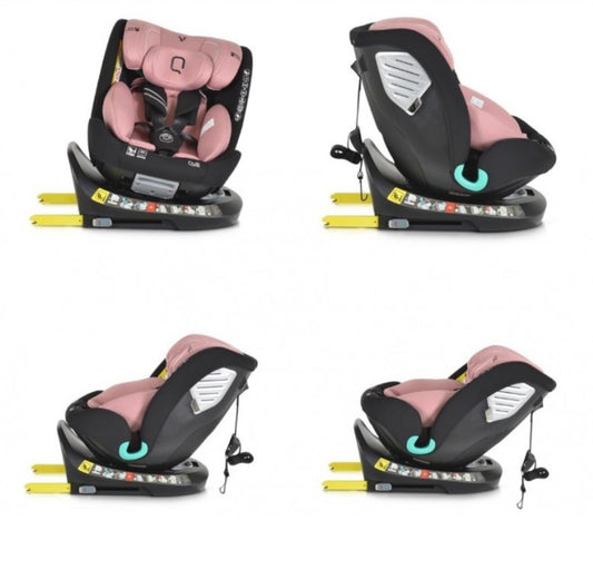 Sediolone auto Quill rosa i-Size 360º rotazione gruppo 0/1/2/3