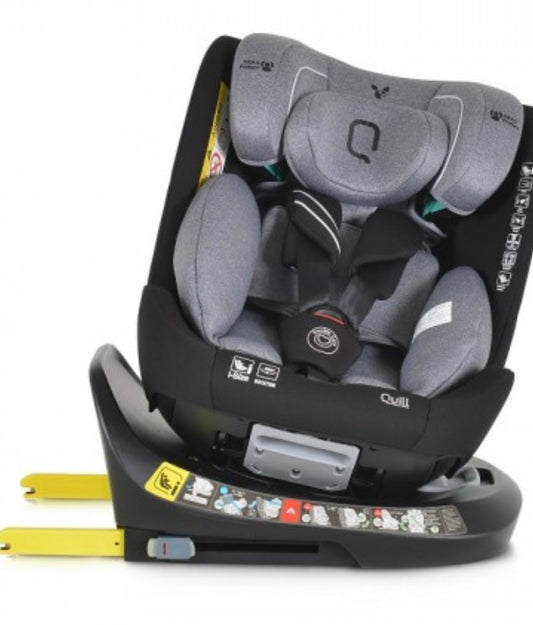 Sediolone auto Quill grigio i-Size 360º rotazione gruppo 0/1/2/3