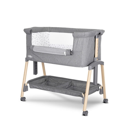 Culla co sleeping Millie grigio con accessori