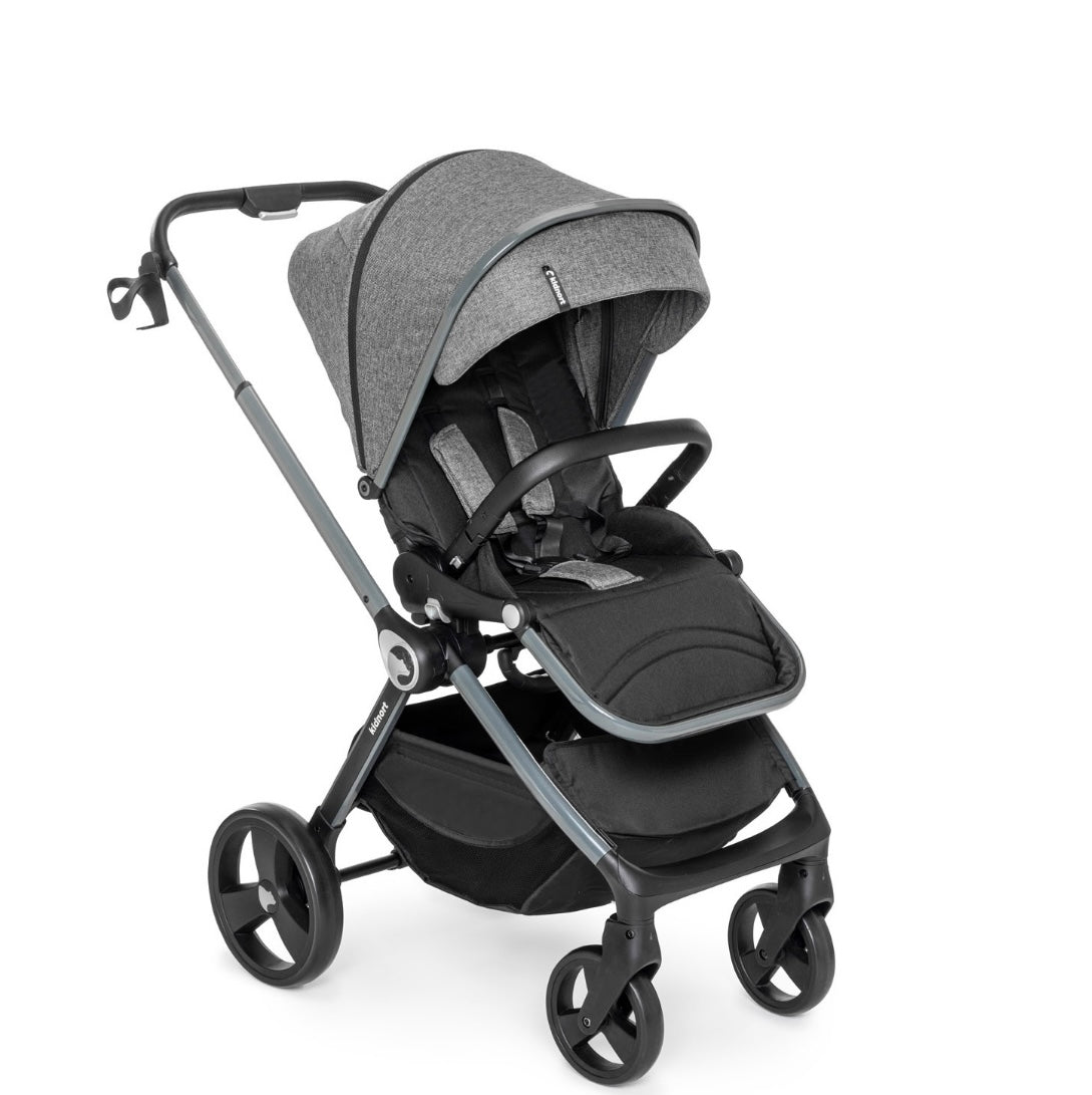 Passeggino reversibile 0/22 kg nero con accessori kidnort