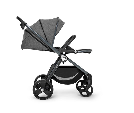 Passeggino reversibile 0/22 kg nero con accessori kidnort