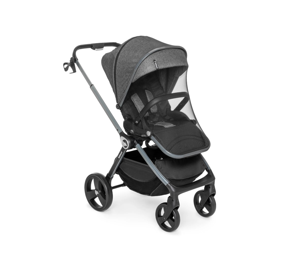 Passeggino reversibile 0/22 kg nero con accessori kidnort