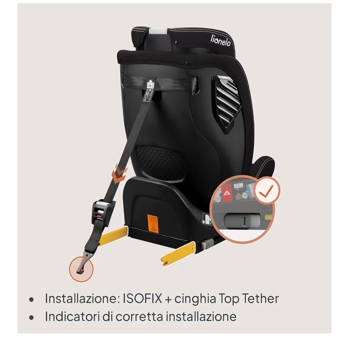 Sediolone auto Bastian i size 4in1 nero