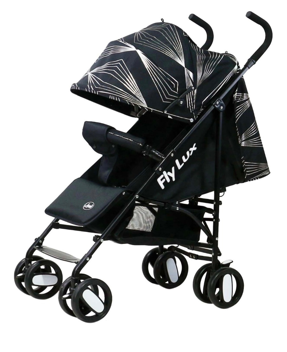 Passeggino leggero fly lux argento righe Leonie