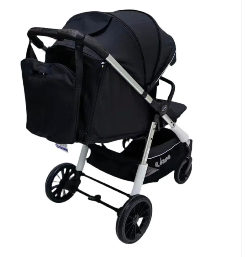 Passeggino leggero nero e argento Liam Leonie 0/22kg