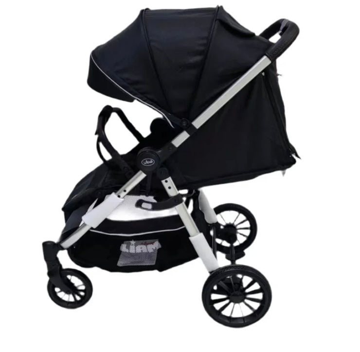 Passeggino leggero nero e argento Liam Leonie 0/22kg