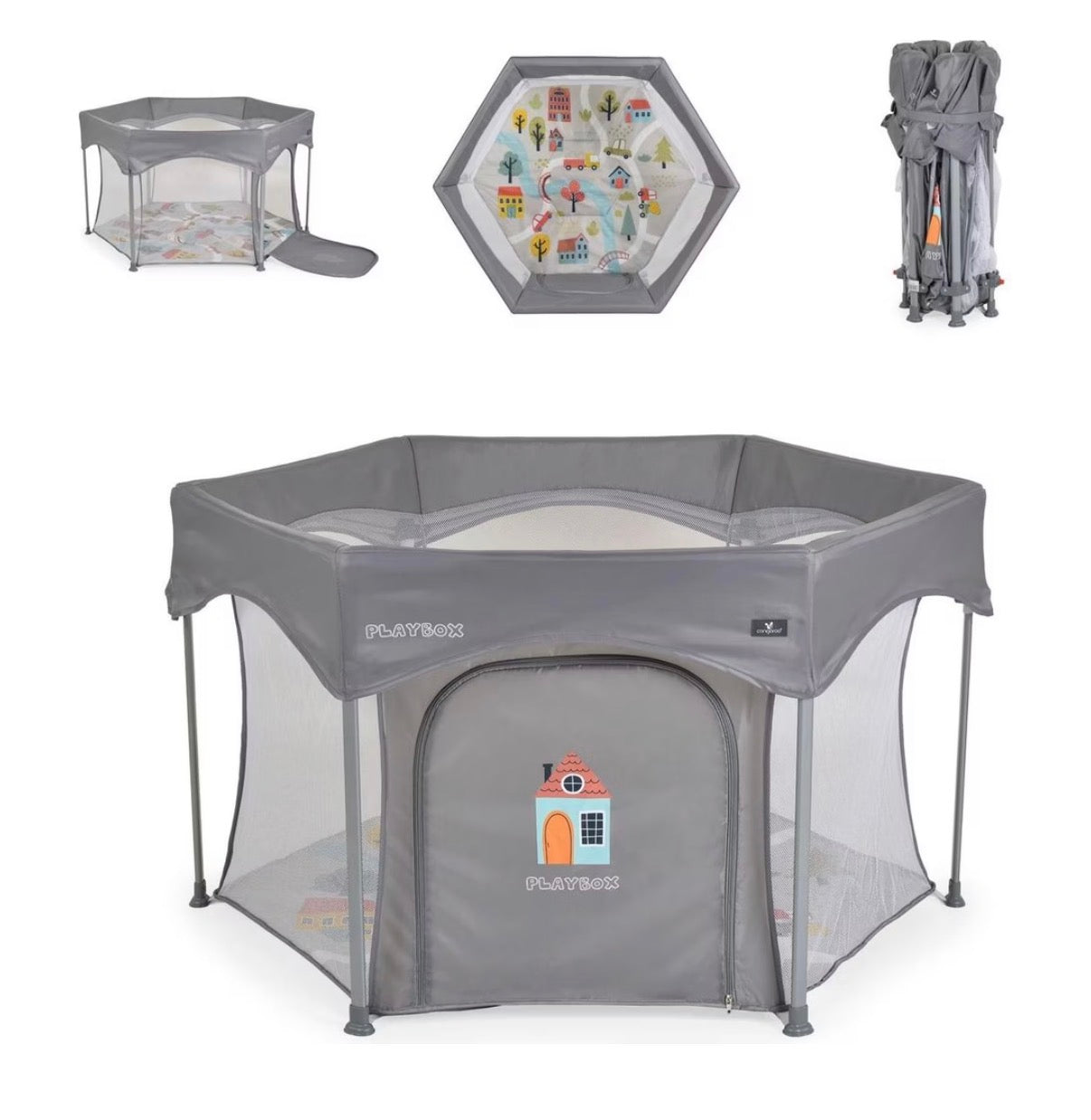 Play box richiudibile grigio Cangaroo