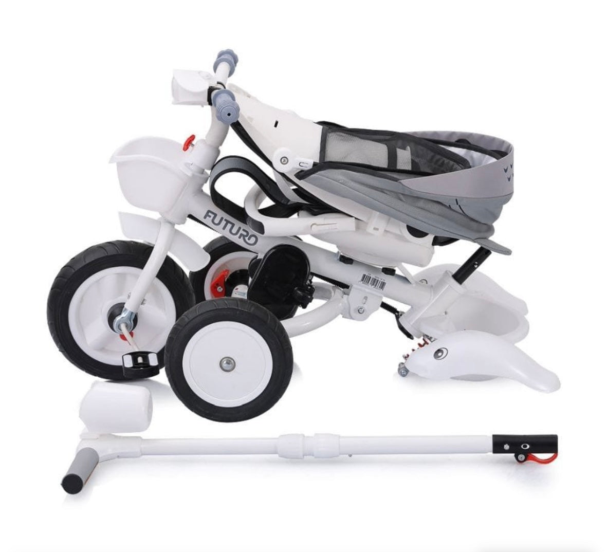 Triciclo reversibile grigio chipolino