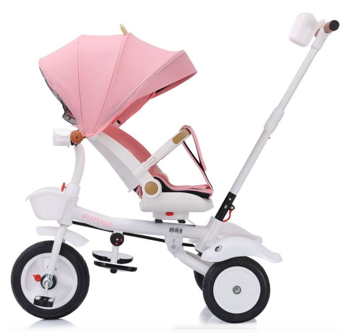 Triciclo reversibile rosa chipolino