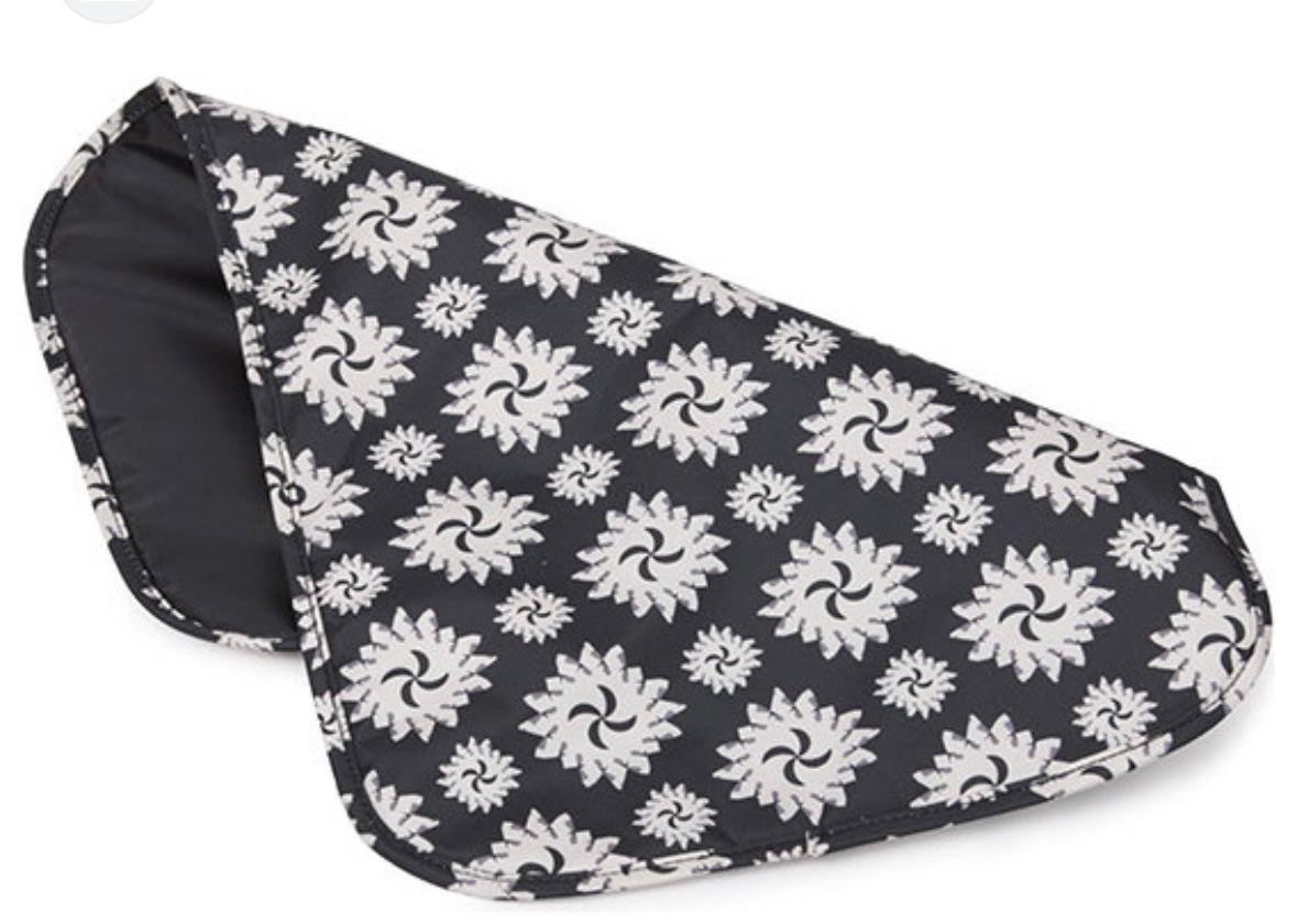 Borsa passeggino nera accessori porta biberon e fasciatoio