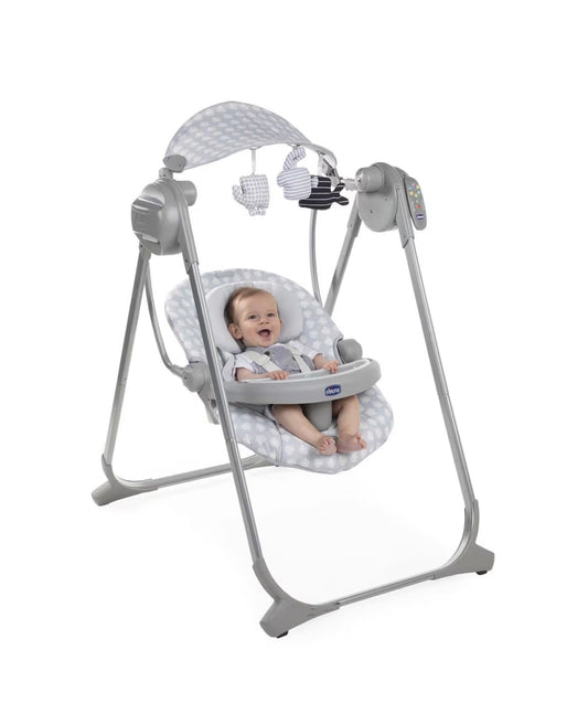 Altalena elettrica Polly swing up grigio chicco