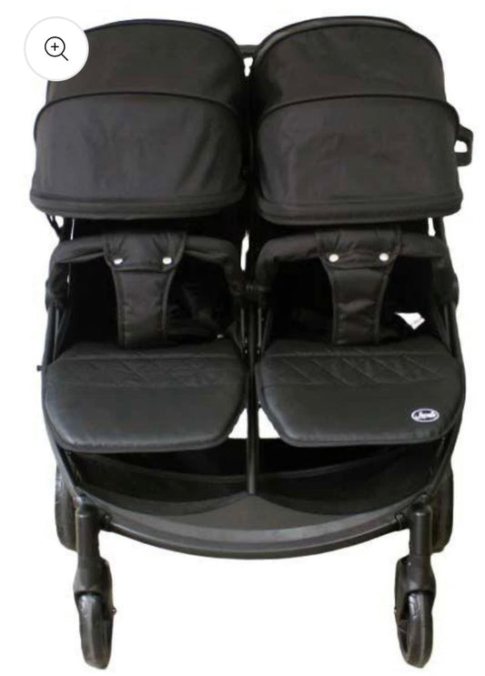 Passeggino leggero gemellare nero