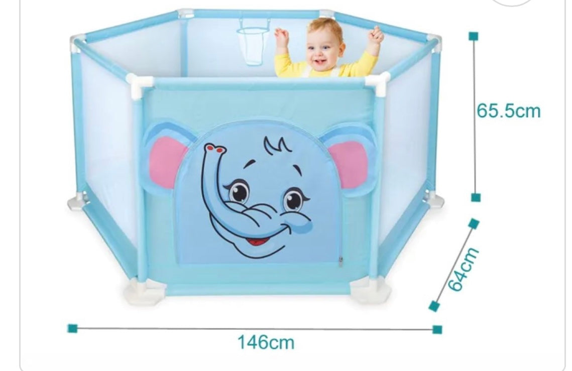 Box recinto blu con 50 palline