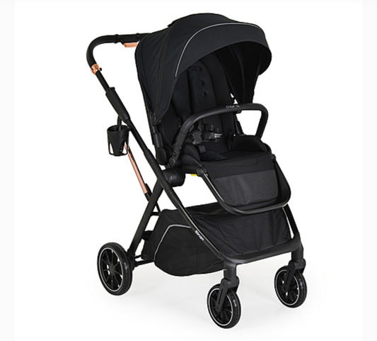 Passeggino leggero reversibile 0/22 kg nero con accessori moni