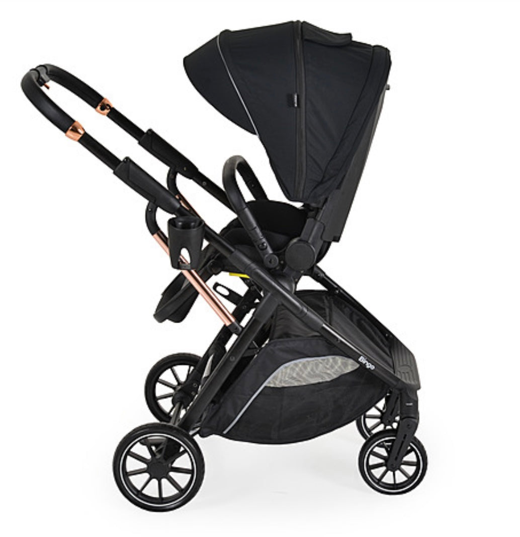 Passeggino leggero reversibile 0/22 kg nero con accessori moni