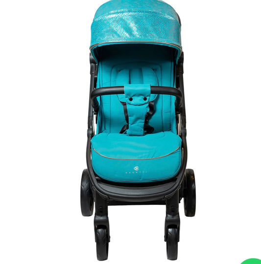 Passeggino leggero 0/22kg con borsa verde Barotti XL oro