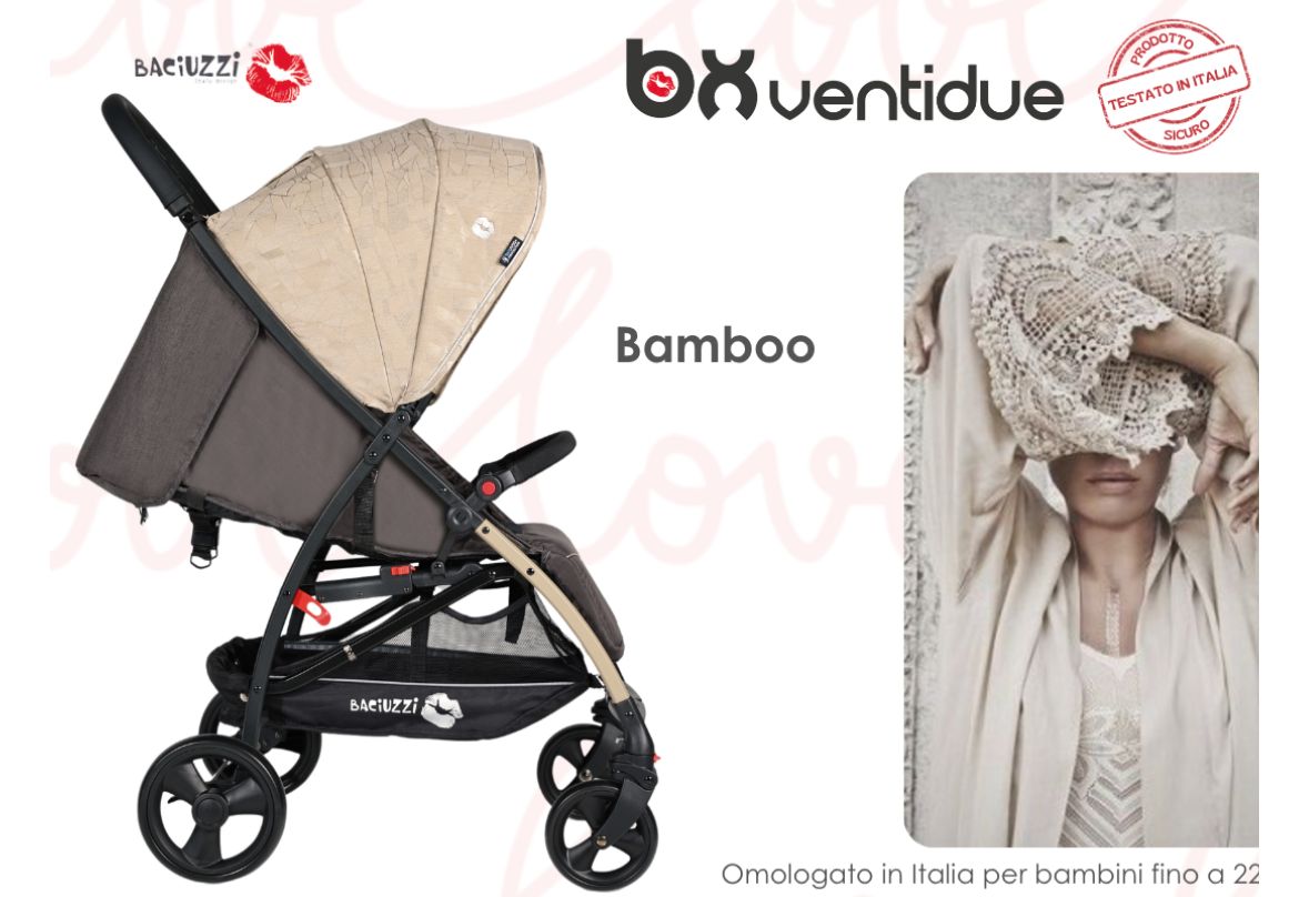 Passeggino leggero 22 kg beige bamboo baciuzzi