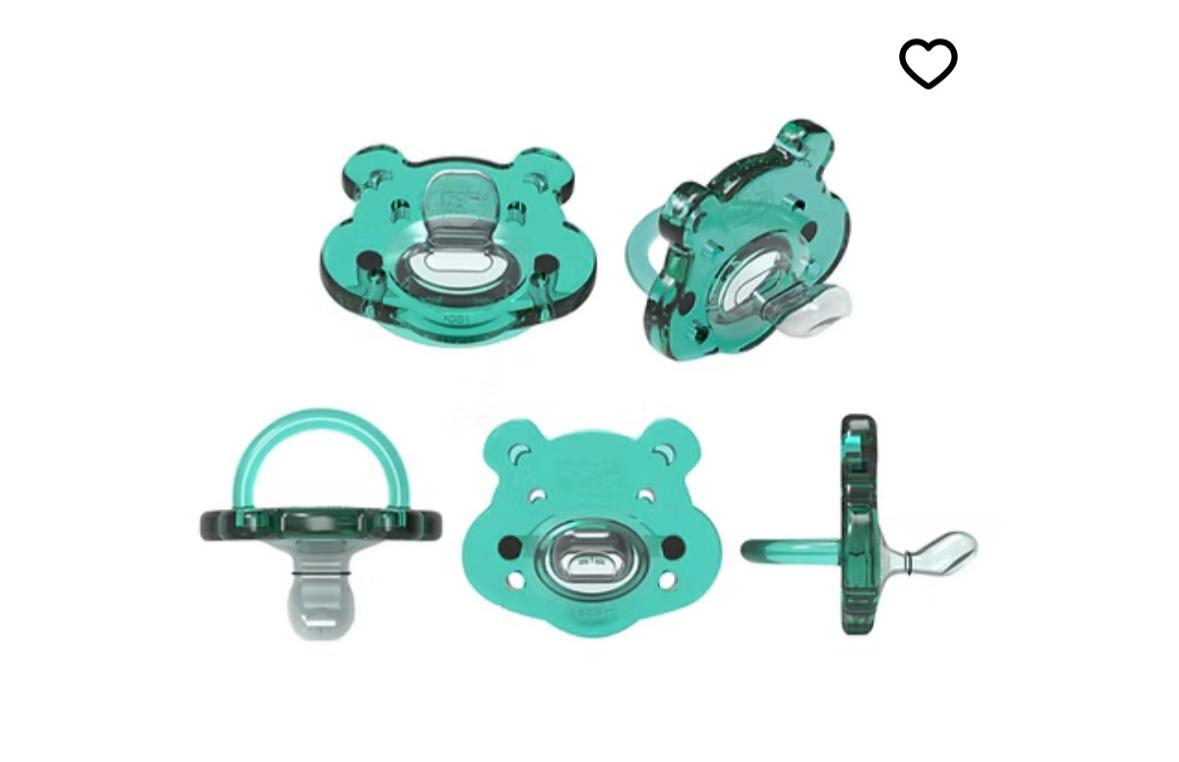 Ciuccio in silicone 0/6 mesi trasparente orso