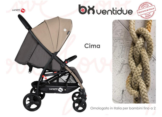 Passeggino leggero cima beige baciuzzi