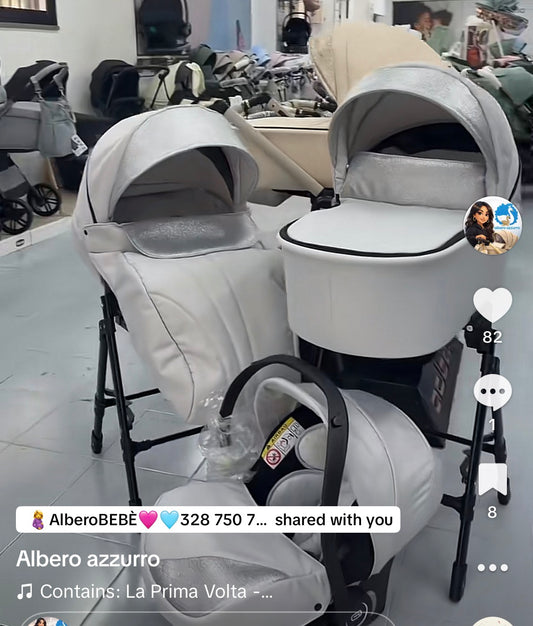 Trio VELONY grigio glitter