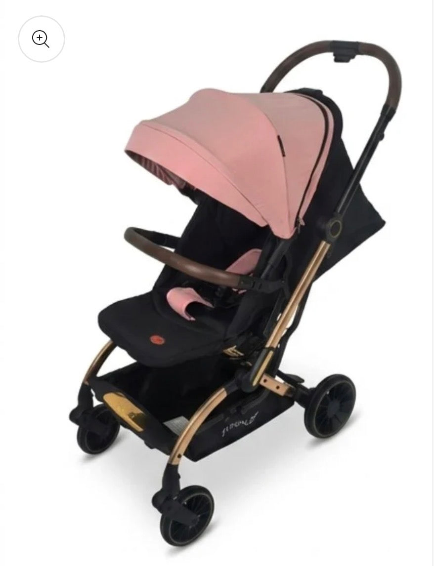 Passeggino leggero 360ºturn rosa   0/22kg  fronte mamma/strada con accessori zainetto,copri gambe e zanzariera