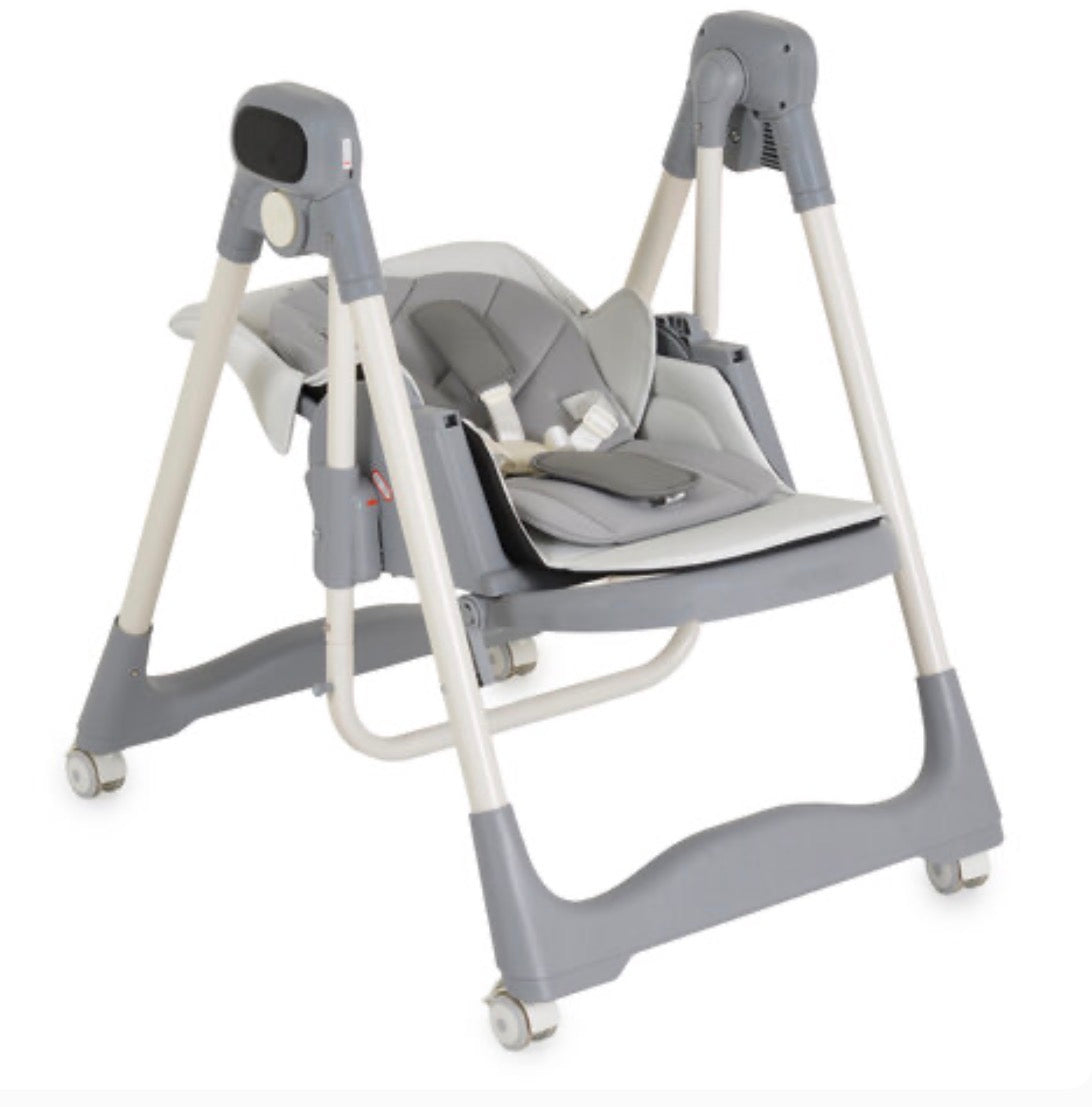 Sediolone 2in1 pappa/ altalena fuji grigio moni elettrico