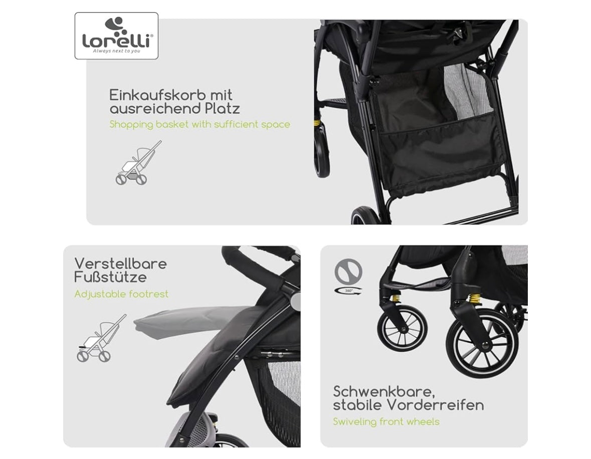 Passeggino leggero 0/22kg fresh grigio