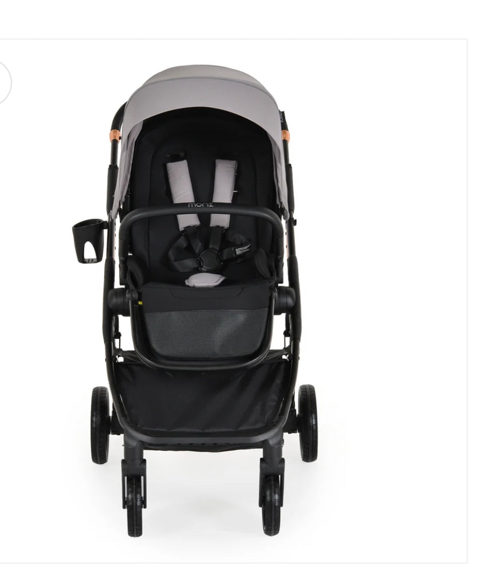 Passeggino leggero reversibile bingo 0/22kg con accessori grigio
