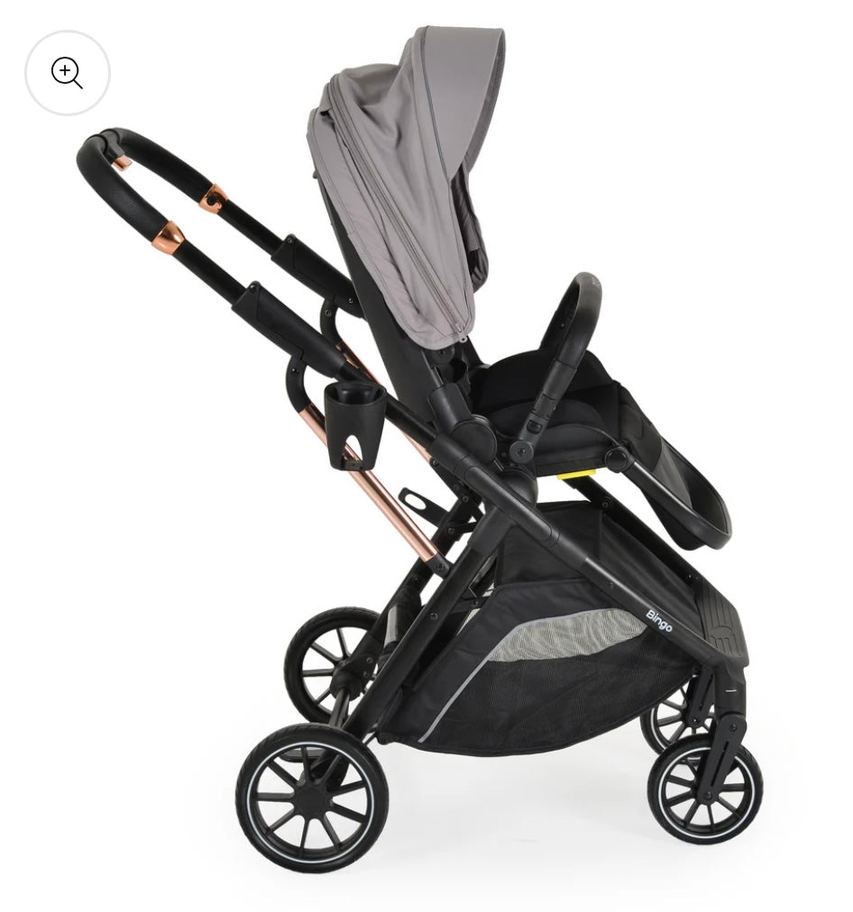 Passeggino leggero reversibile bingo 0/22kg con accessori grigio