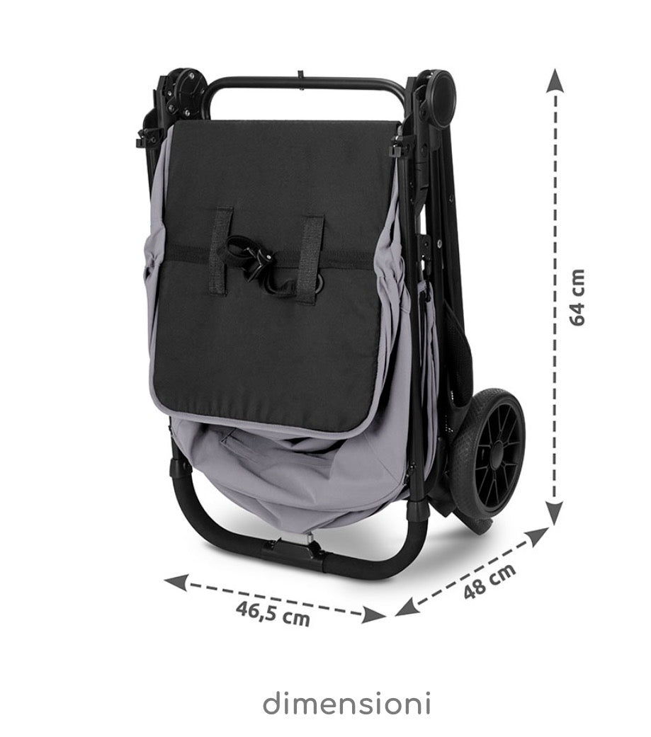 Passeggino leggero Zozu nero 22kg Lorelli