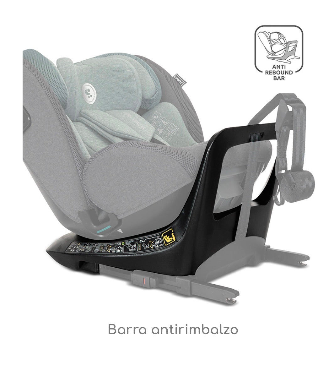 Seggiolino auto Monza i size isofix anti rebound bar nero Lorelli