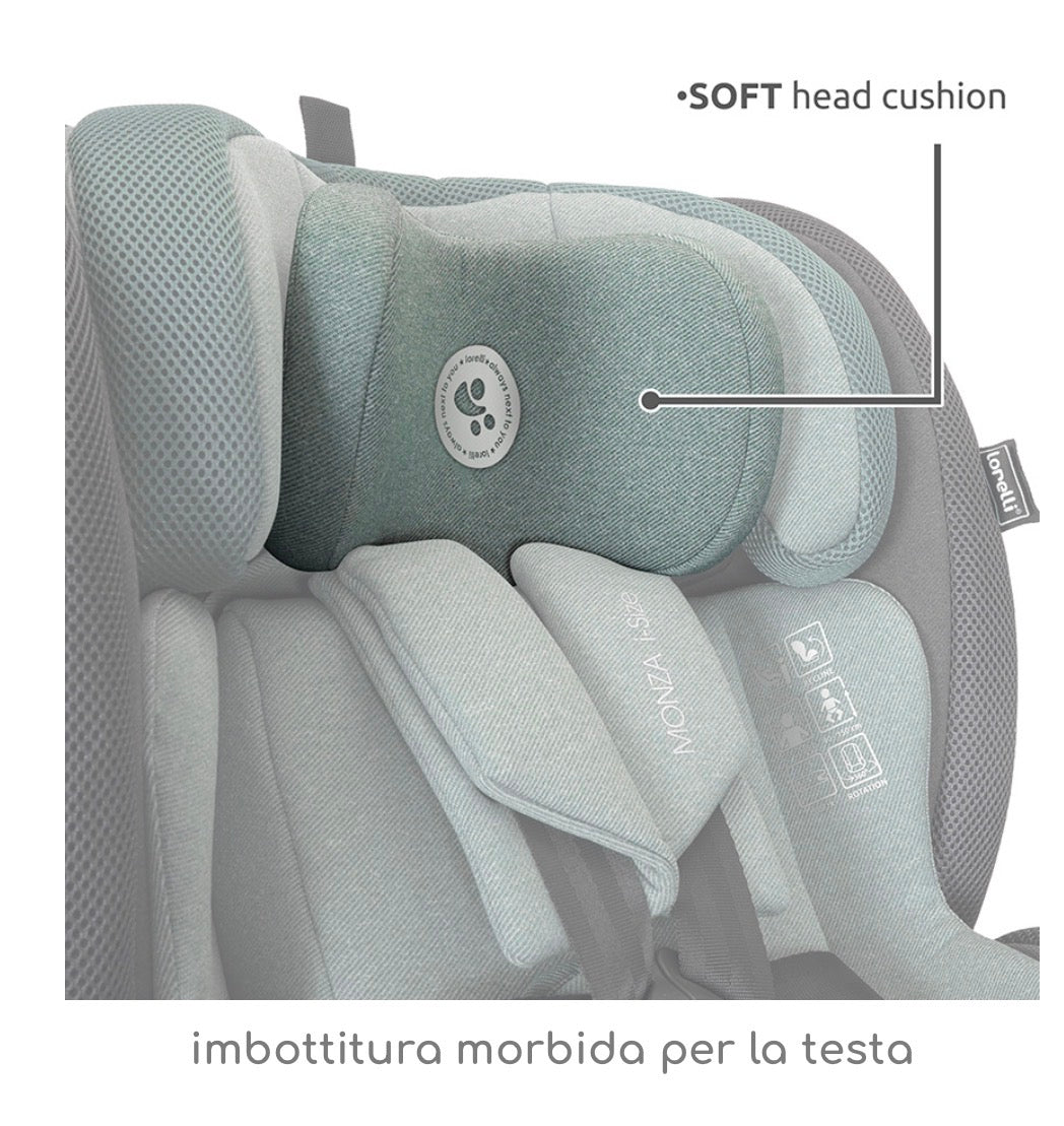 Seggiolino auto Monza i size isofix anti rebound bar nero Lorelli