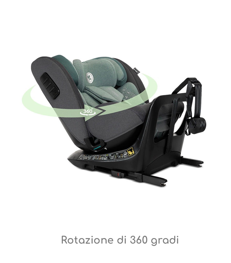 Seggiolino auto Monza i size isofix anti rebound bar nero Lorelli