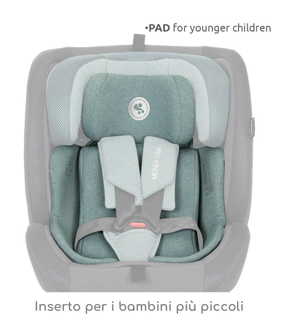 Seggiolino auto Monza i size isofix anti rebound bar nero Lorelli