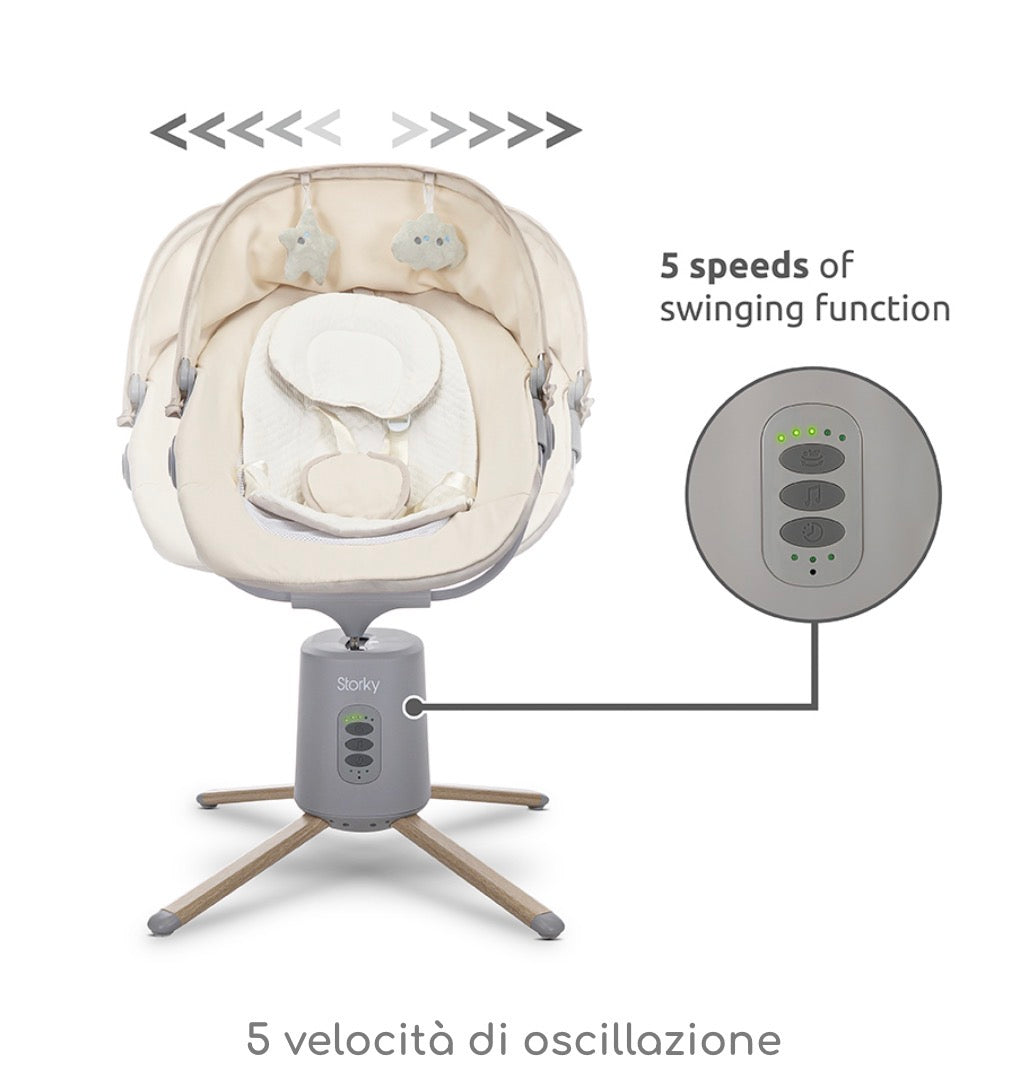 Sdraietta elettronica Storky beige Lorelli