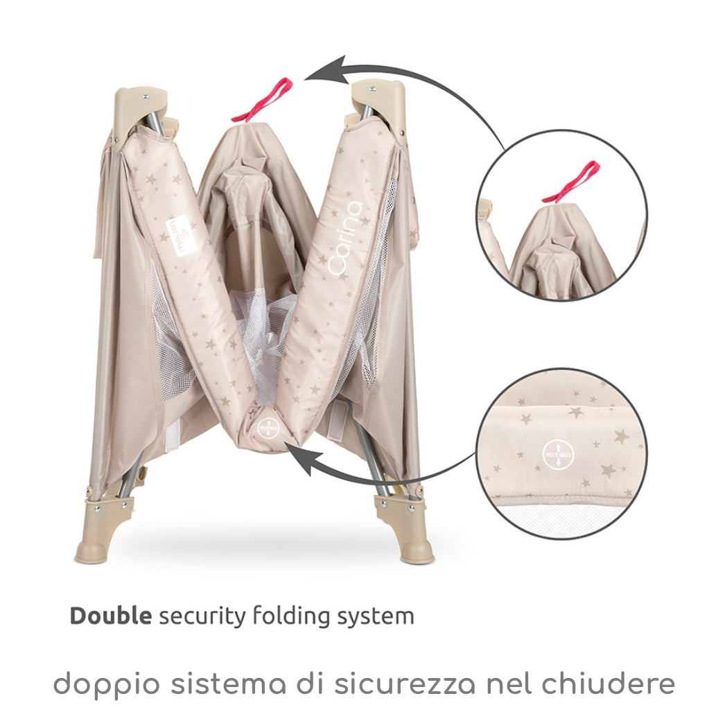 Lettino da campeggio carina  grigio doppia altezza