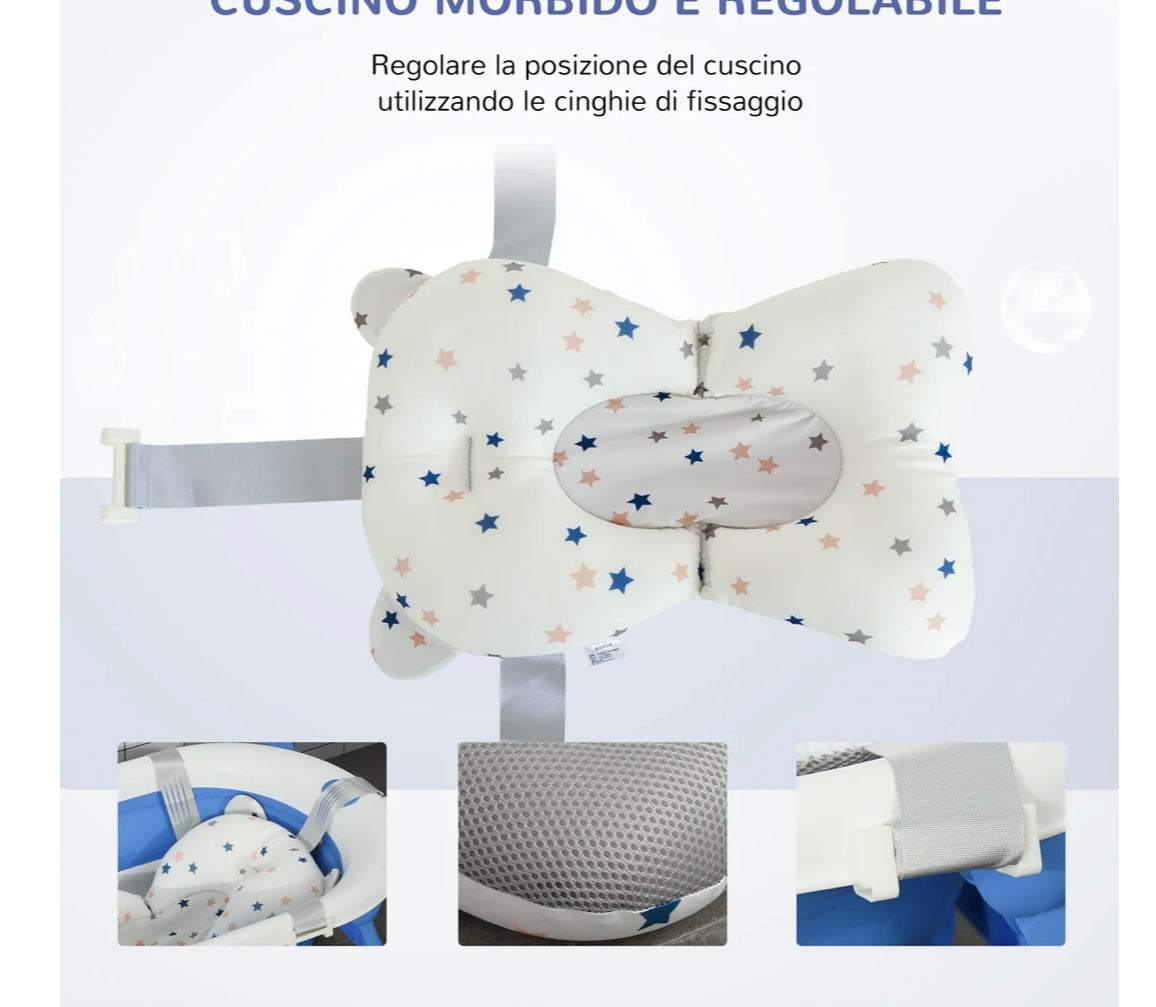 Vaschetta richiudibile con cuscino blu