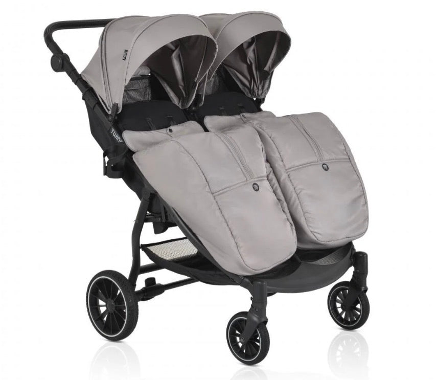 Passeggino gemellare twingo grigio