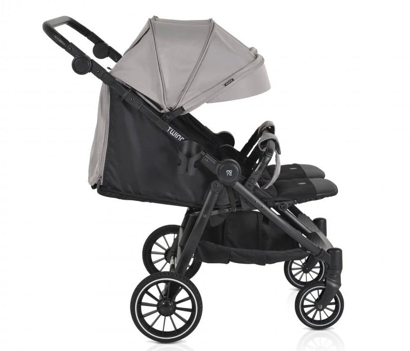 Passeggino gemellare twingo grigio