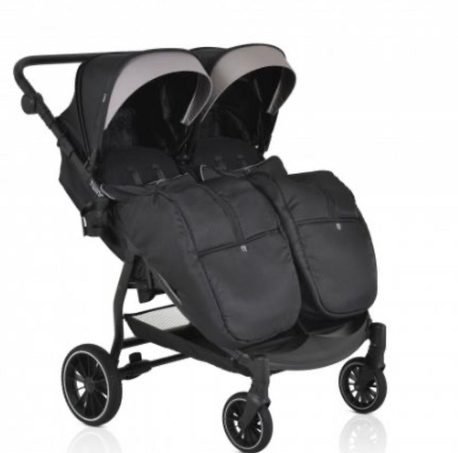 Passeggino leggero gemellare twingo nero