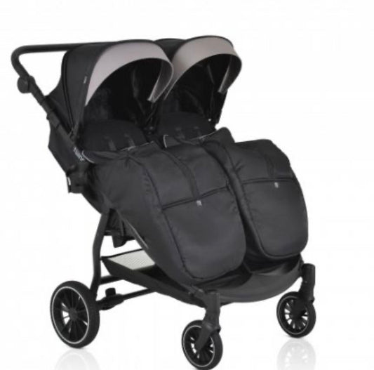 Passeggino leggero gemellare twingo nero