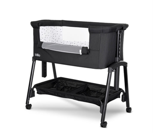 Culla co sleeping millie nera con accessori