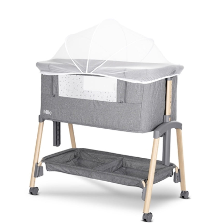 Culla co sleeping Millie grigio con accessori