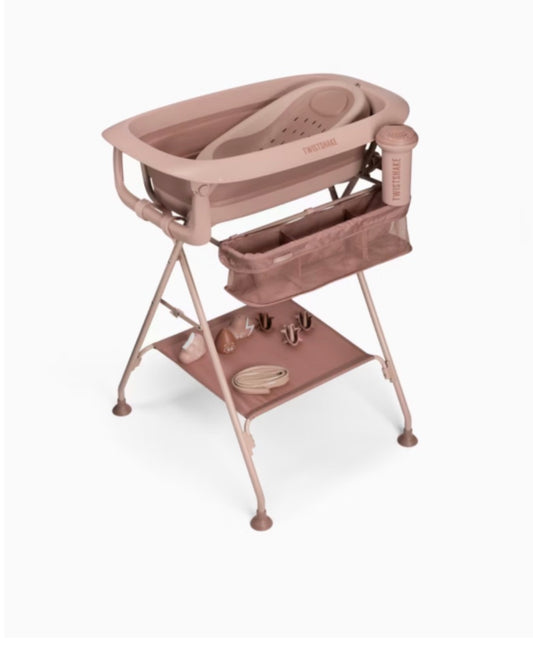 Set da bagno Twistshake con vaschetta e gioccatoli rosa