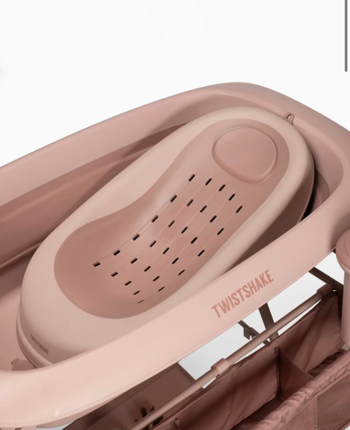 Set da bagno Twistshake con vaschetta e gioccatoli rosa