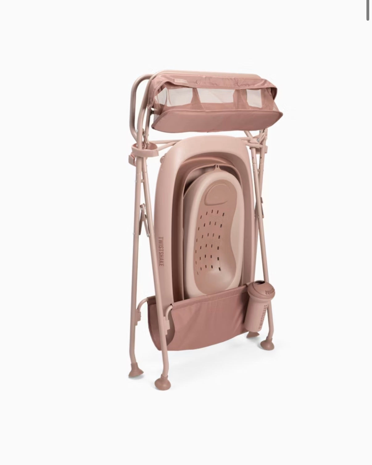 Set da bagno Twistshake con vaschetta e gioccatoli rosa