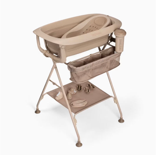 Set da bagno Twistshake con vaschetta e gioccatoli mocha beige